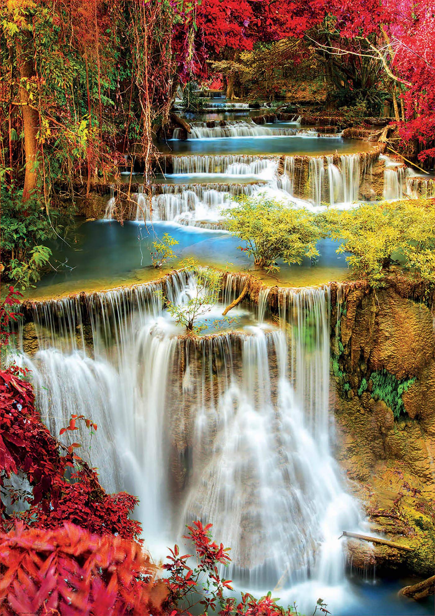 Amazon.com: Educa - 1000 Piece Puzzle for Adults | Waterfall in